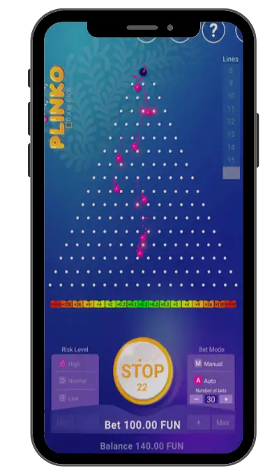 Set the bet amount or min/max bet and press Play
